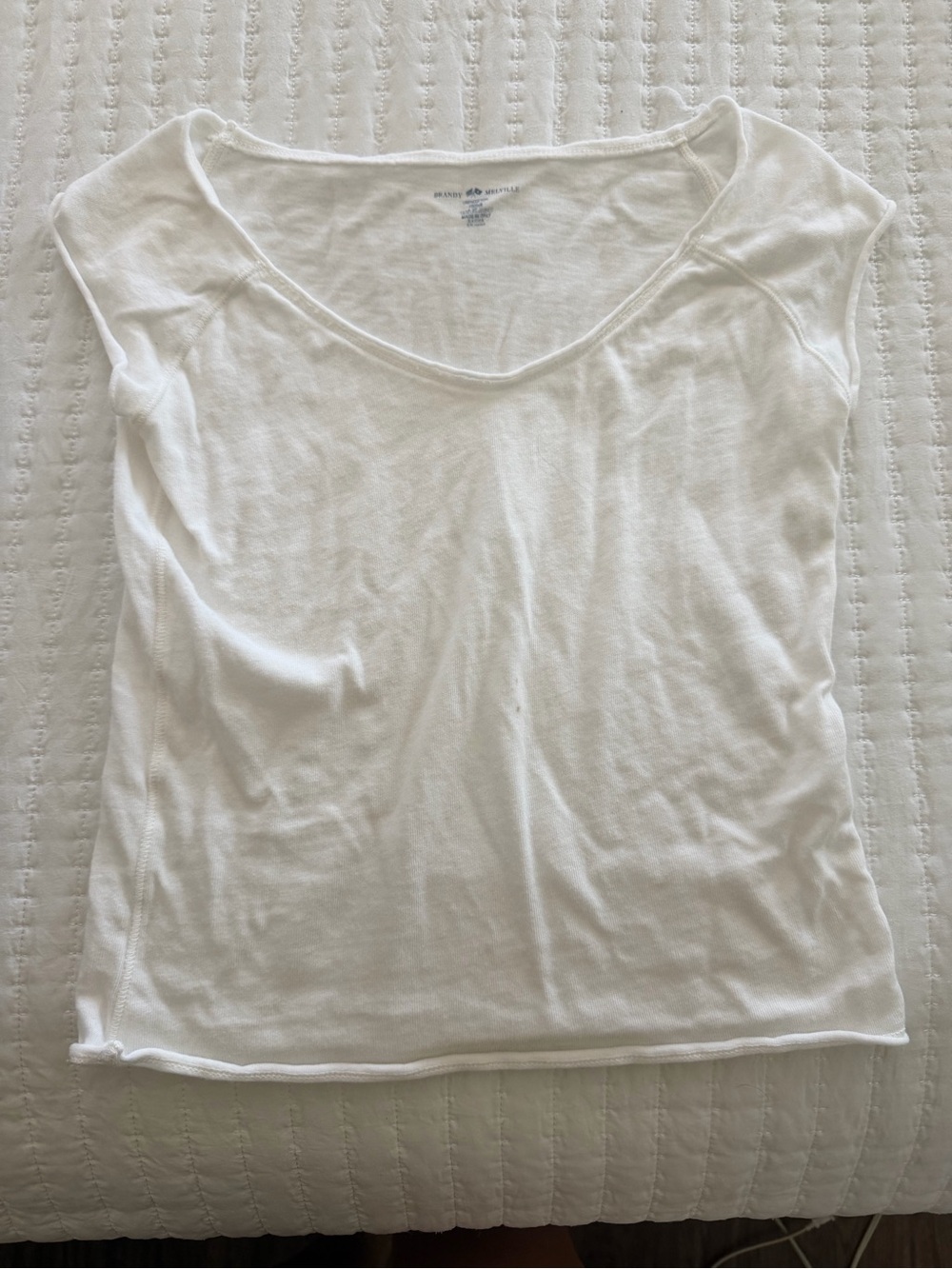 Brandy Melville women’s white Cotton Tee
